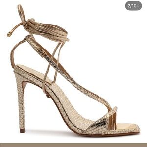 SCHUTZ Metallic Gold Textured Heels size 6.5